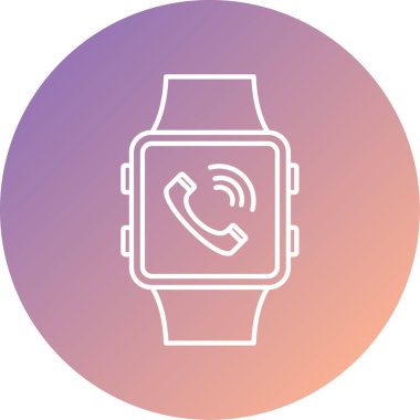 akıllı saat simgesi soyut arkaplanda izole