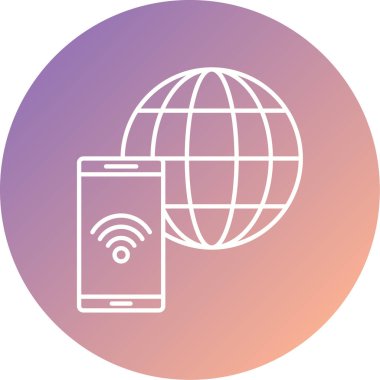 Cep telefonu. Web simgesi basit illüstrasyon