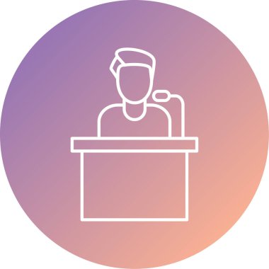 konferans vektör simgesi işareti