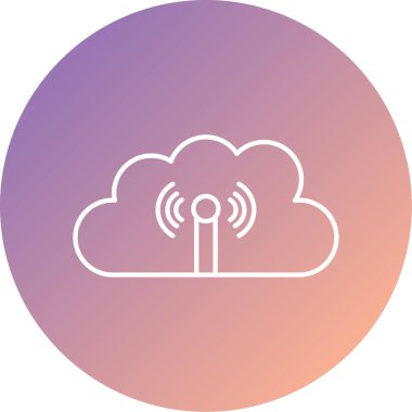 bulut simgesi, vektör illüstrasyonu