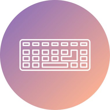 Klavye. Web simgesi basit illüstrasyon