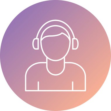 Avatar simgesi tasarımı, vektör illüstrasyonu