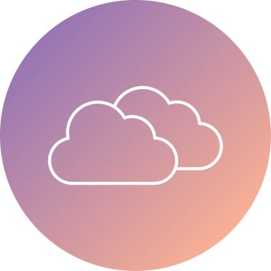 Bulut simgesinin vektör illüstrasyonu