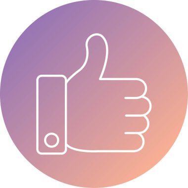 başparmak yukarı simgesi, vektör illüstrasyonu