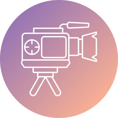 Benzersiz Kamera Vektörü Kabartma Simgesi