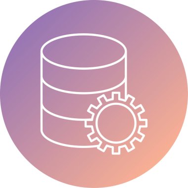 veritabanı. Web simgesi basit illüstrasyon