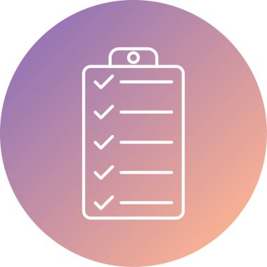 Kontrol listesi simgesinin vektör illüstrasyonu