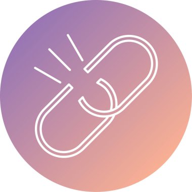 zincir vektör ince çizgi simgesi