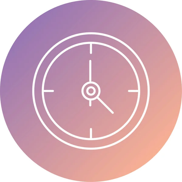 Beautiful Colorful Clock Vector Line Icon — Archivo Imágenes Vectoriales