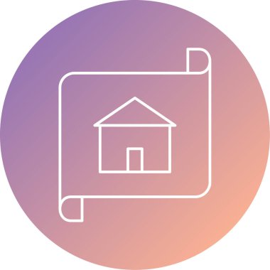 Modern ev simgesinin vektör illüstrasyonu