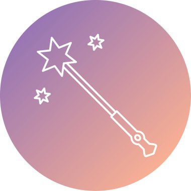 sihirli değnek vektör simgesi gösterimi