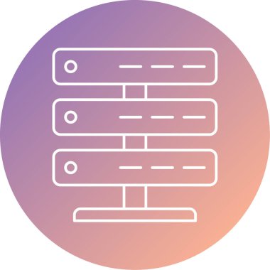 veritabanı. Web simgesi basit illüstrasyon