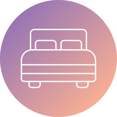 Yatak simgesinin vektör illüstrasyonu