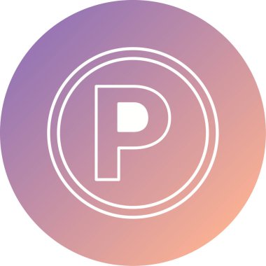 Benzersiz park vektörü çizgisi simgesi