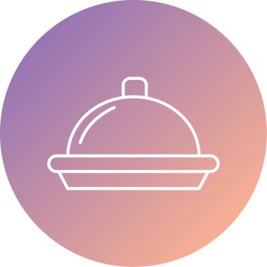 tabak vektörü ince çizgi simgesi