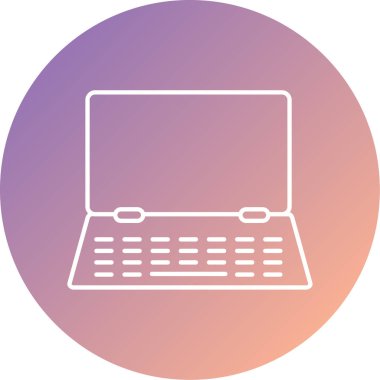 Modern dizüstü bilgisayarın vektör illüstrasyonu