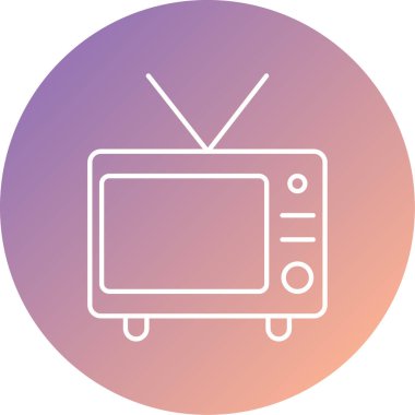 Televizyon. Web simgesi basit illüstrasyon