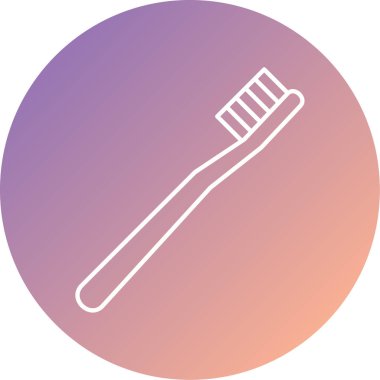 Diş fırçası. Web simgesi basit tasarım