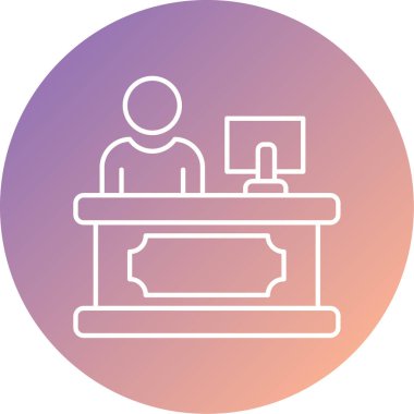 Masa. Web simgesi basit illüstrasyon