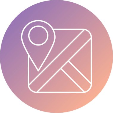 konum. Web simgesi basit illüstrasyon