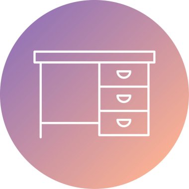 Modern mobilya simgesinin vektör illüstrasyonu