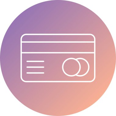 Kredi kartı vektör glif simgesi