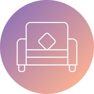 kanepe ikonu vektör illüstrasyonu