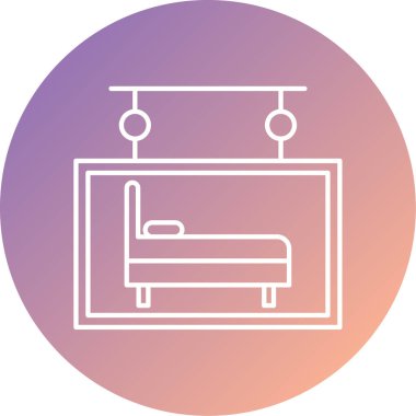 Hastane yatağı ikon vektör illüstrasyonu