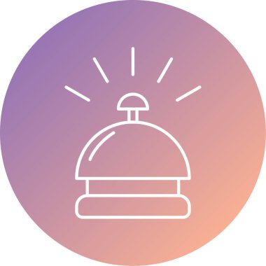 Çan simgesinin vektör düz çizimi