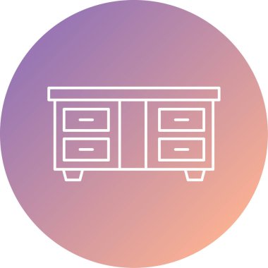 Dolap. Web simgesi basit illüstrasyon