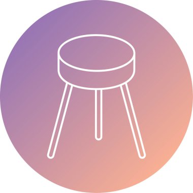 tablo tabure çizgisi vektör simgesi