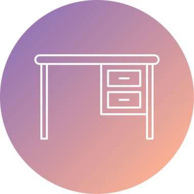 Masa. Web simgesi basit illüstrasyon