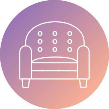 kanepe ikonu vektör illüstrasyonu