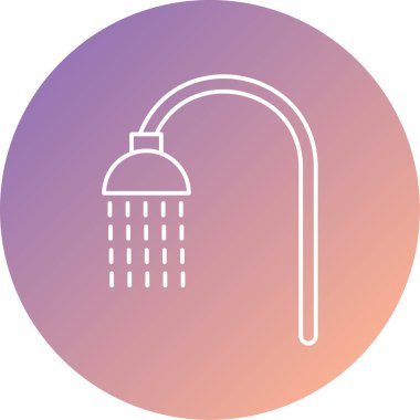 duş ikonu vektör illüstrasyonu