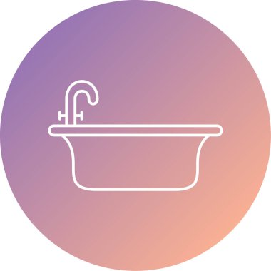 Küvet. Web simgesi basit tasarım