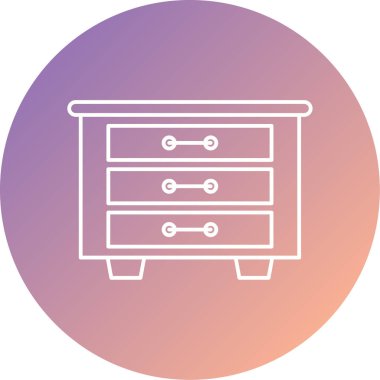 kabine vektör satırı simgesi