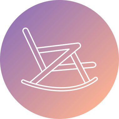 Bir sandalye simgesinin vektör illüstrasyonu