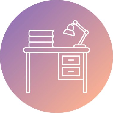 masa lambası simgesi, vektör illüstrasyonu