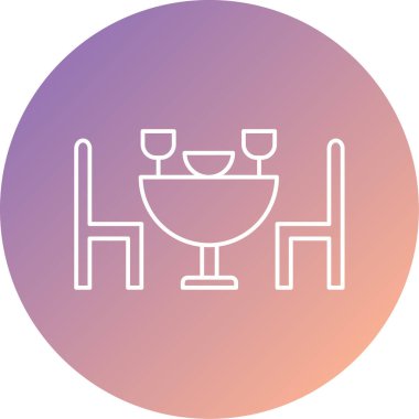 Masa. Web simgesi basit illüstrasyon