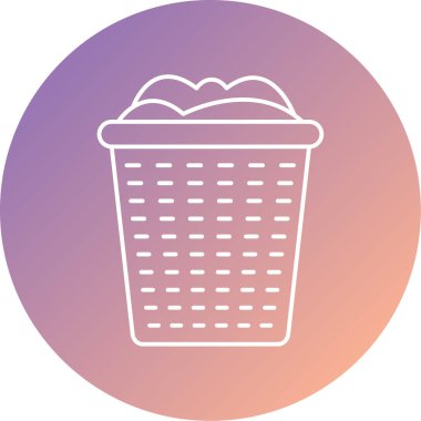 Çamaşır ikonlu sepetin vektör simgesi