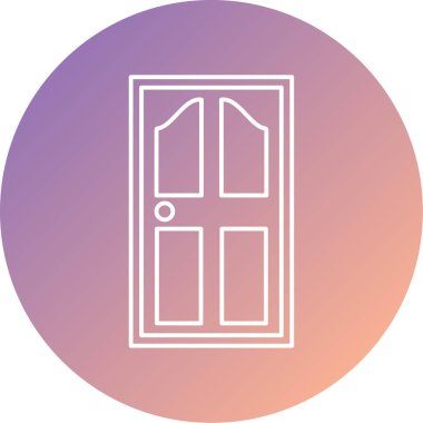 Kapı. Web simgesi basit illüstrasyon