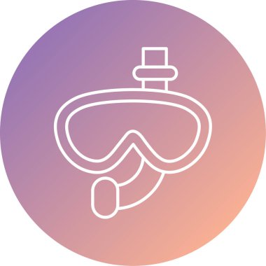 scuba dalgıç simgesi vektör çizimi