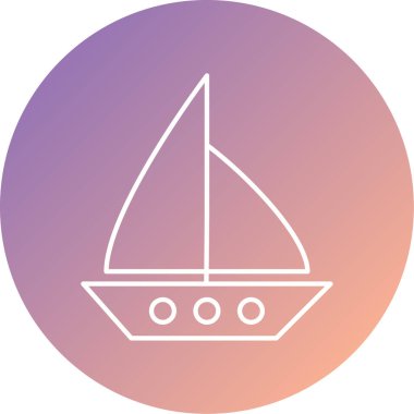 Modern yat simgesinin vektör çizimi