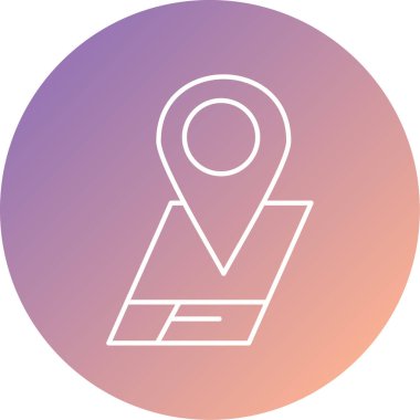 Harita iğnesi. Basit resimleme