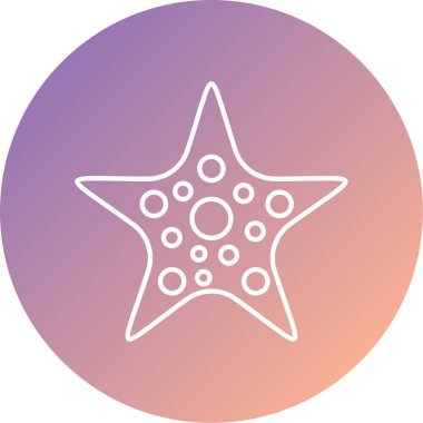 deniz yıldızı ikonu vektör çizimi