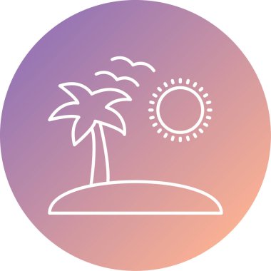 Yaz ve seyahat için çizimler. plaj simgesi.