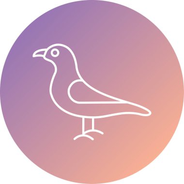 Eşsiz Kuş Vektörü Kabartma Simgesi