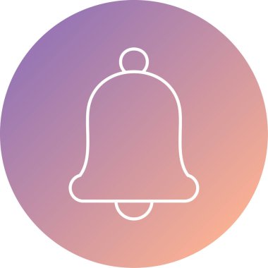 Benzersiz çan simgesi vektör illüstrasyonu