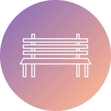 Yedek kulübesi Web simgesi basit illüstrasyon