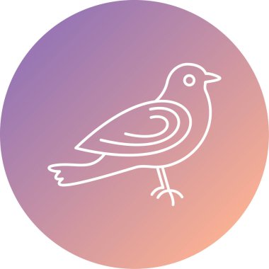 Eşsiz Kuş Vektör Satırı Simgesi